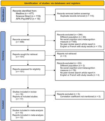 Link between metacognition and social cognition in schizophrenia: a systematic review and meta-analysis